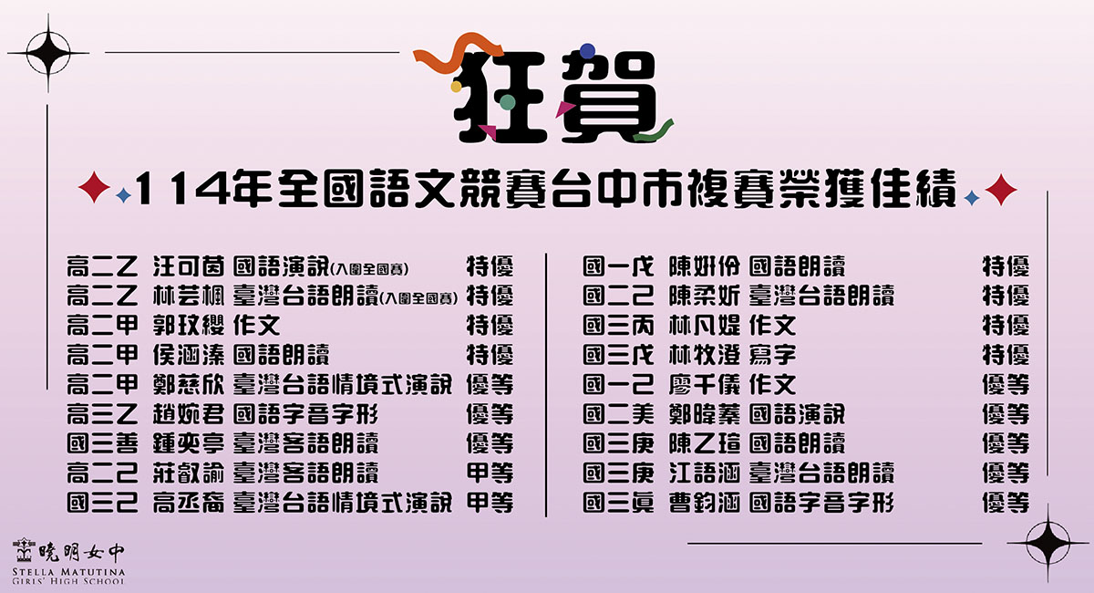 114全國語文競賽台中市複賽